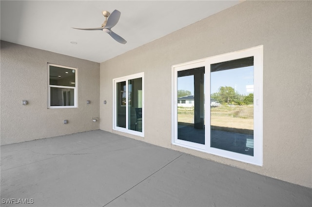 1043 Albert Ave, Lehigh Acres, FL 33971 - view of patio / terrace with ceiling fan