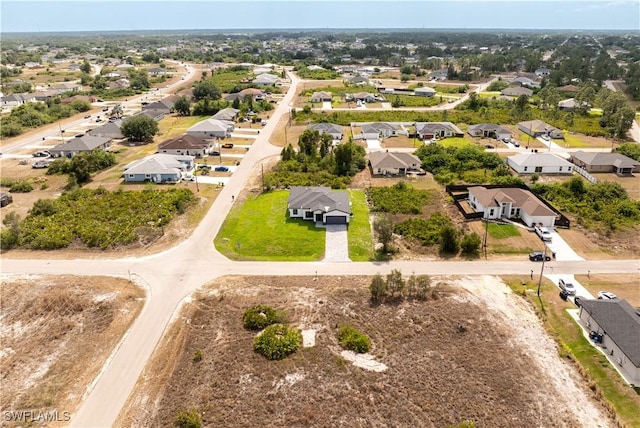 drone / aerial view with a residential view