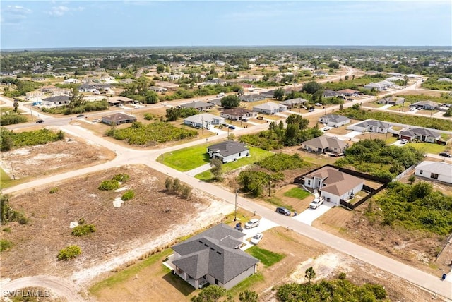 bird's eye view featuring a residential view