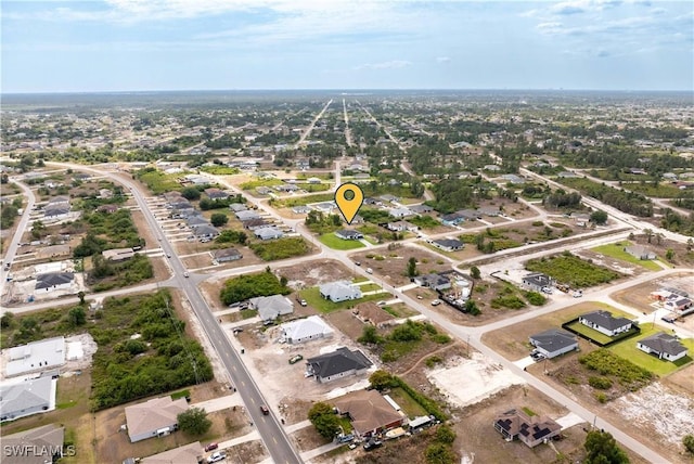 drone / aerial view with a residential view