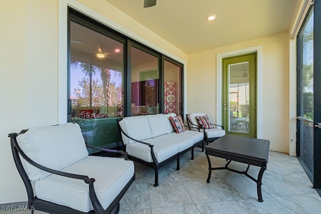 2173 Frangipani Cir Unit 102, Naples, FL 34120 - sunroom with an outdoor hangout area and recessed lighting