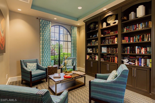 2173 Frangipani Cir Unit 102, Naples, FL 34120 - living area featuring baseboards, recessed lighting, and carpet flooring