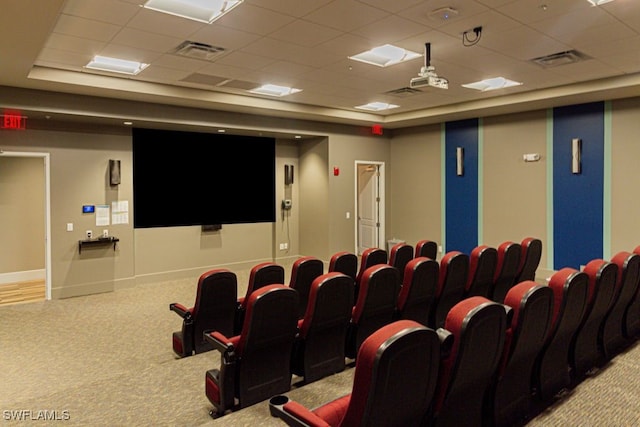 2173 Frangipani Cir Unit 102, Naples, FL 34120 - carpeted cinema room with a drop ceiling and baseboards