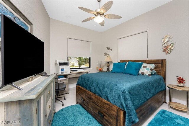 1255 Eider Ct, Punta Gorda, FL 33950 - bedroom featuring a desk and a ceiling fan