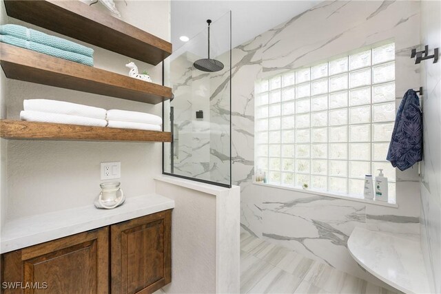 1255 Eider Ct, Punta Gorda, FL 33950 - bathroom featuring a marble finish shower