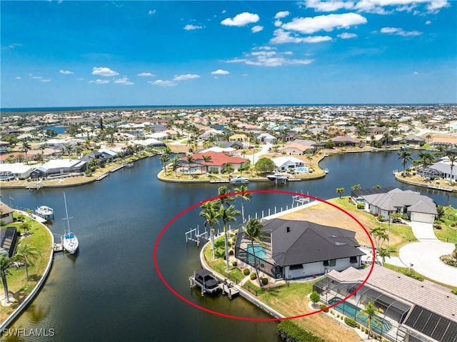 1255 Eider Ct, Punta Gorda, FL 33950 - aerial perspective of suburban area with a large body of water