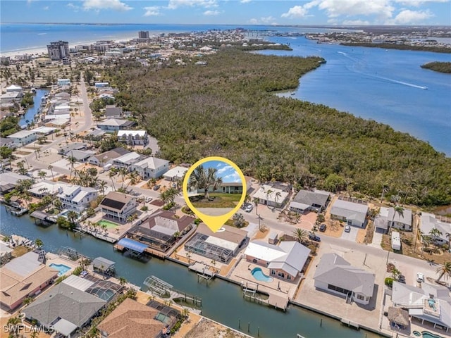 420 Donora Blvd, Fort Myers Beach, FL 33931 - aerial view of residential area with a large body of water