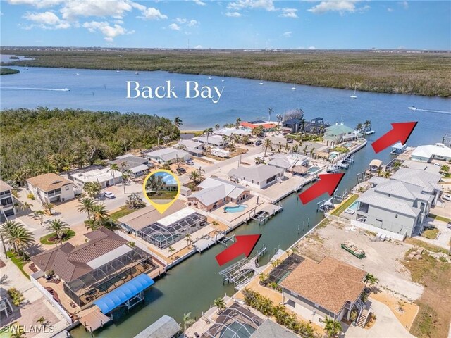 420 Donora Blvd, Fort Myers Beach, FL 33931 - aerial view of residential area with a large body of water