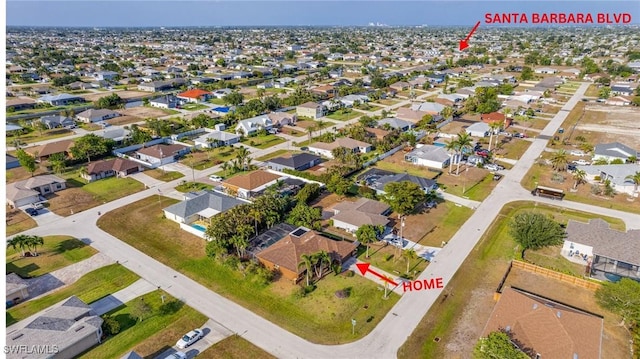 1017 SW 37th Ln, Cape Coral, FL 33914 - birds eye view of property featuring a residential view