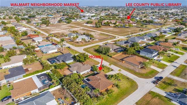 1017 SW 37th Ln, Cape Coral, FL 33914 - aerial view featuring a residential view