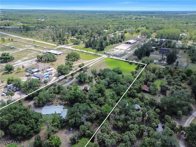 18511 Slater Rd, North Fort Myers, FL 33917 - aerial view of property's location with a forest and property boundaries highlighted