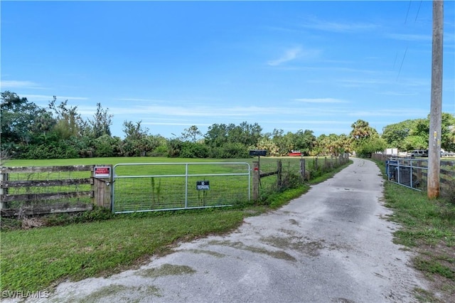 18511 Slater Rd, North Fort Myers, FL 33917 - view of asphalt driveway with a gate and a gated entry