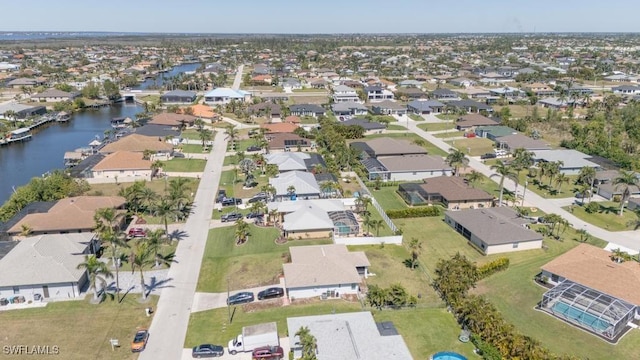 2847 SW 26th Pl, Cape Coral, FL 33914 - birds eye view of property with a residential view and a water view