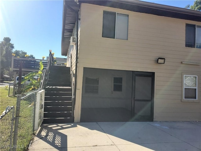 view of front of property with fence