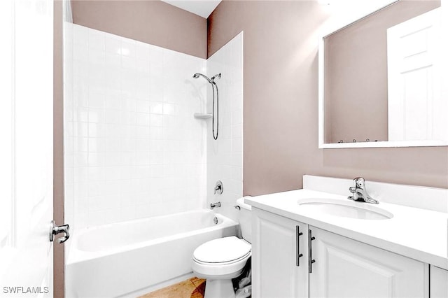 3454 Pacific Dr, Naples, FL 34119 - full bath with vanity, toilet, and shower / bath combination