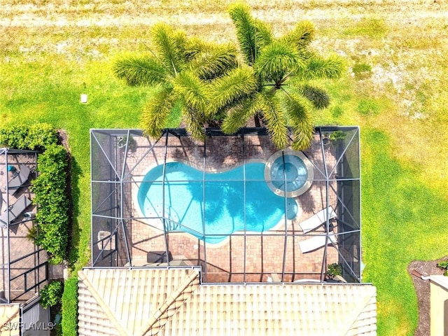 3454 Pacific Dr, Naples, FL 34119 - drone / aerial view of a pool