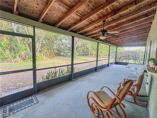 75 Hardee St, Labelle, FL 33935 - unfurnished sunroom featuring ceiling fan