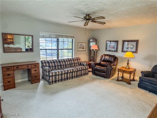 75 Hardee St, Labelle, FL 33935 - living room with a ceiling fan and baseboards