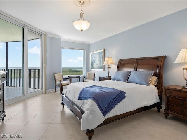1050 Borghese Ln Unit 1804, Naples, FL 34114 - bedroom with access to outside and crown molding