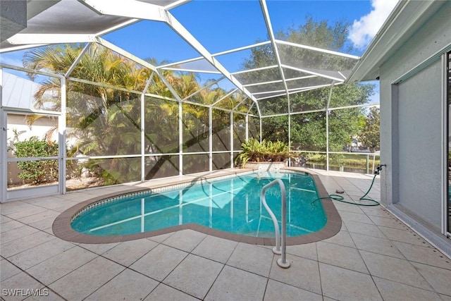 15461 River Cove Ct, North Fort Myers, FL 33917 - pool featuring a patio area and a lanai