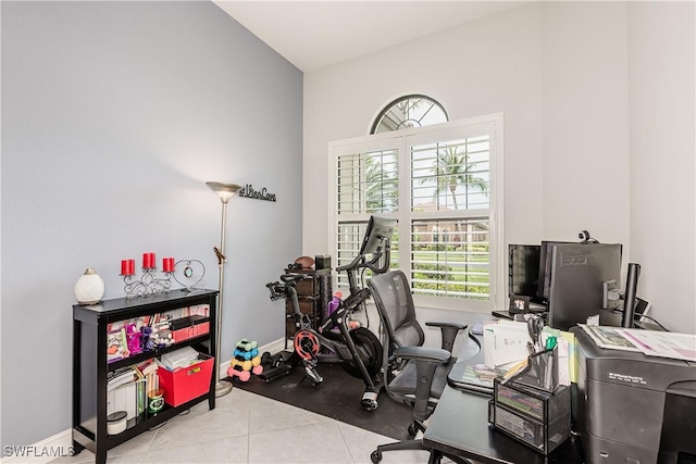7307 Acorn Way, Naples, FL 34119 - home office with tile patterned floors