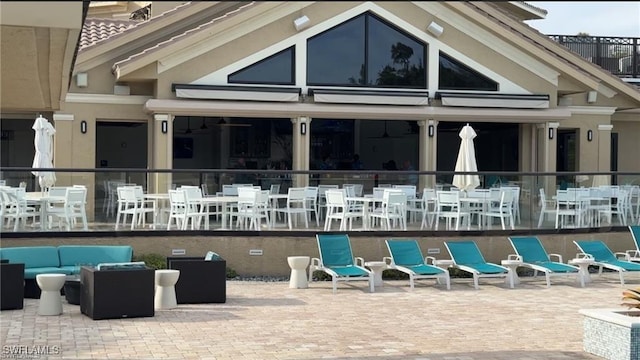 view of pool featuring an outdoor hangout area