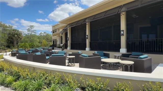 view of patio / terrace with an outdoor living space