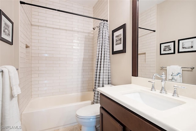 3599 Beaufort Ct, Naples, FL 34119 - bathroom with toilet, shower / tub combo, and vanity