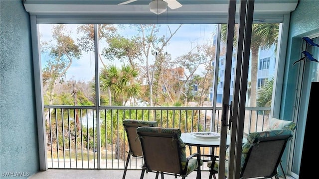 view of sunroom / solarium