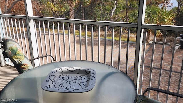 balcony featuring outdoor dining space