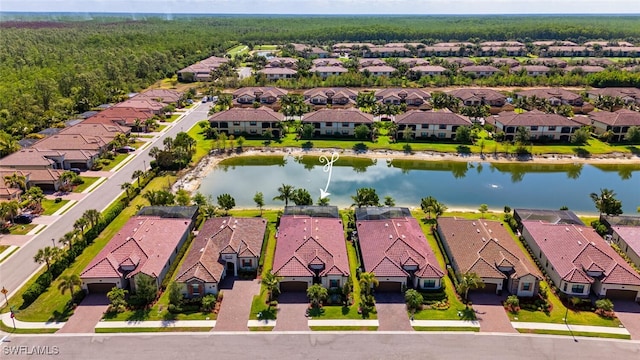 28009 Foxrock Ct, Bonita Springs, FL 34135 - birds eye view of property with a water view and a residential view