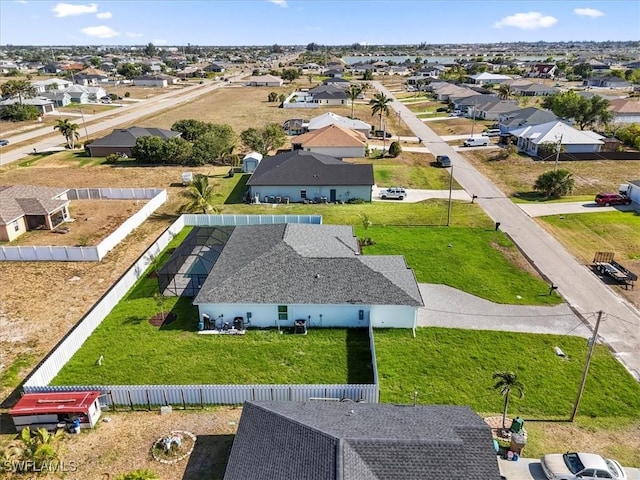 drone / aerial view with a residential view