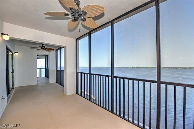 1910 Virginia Ave Unit 1302, Fort Myers, FL 33901 - unfurnished sunroom with a water view