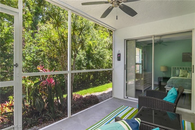 773 Wiggins Lake Dr Unit 102, Naples, FL 34110 - sunroom / solarium with ceiling fan