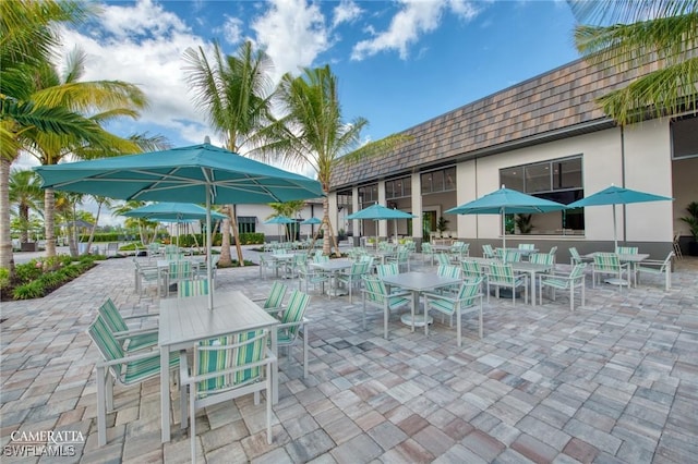 19402 Hinkley Dr, Estero, FL 33928 - view of patio with outdoor dining space