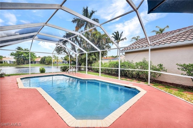 1273 Naples Lake Dr, Naples, FL 34104 - outdoor pool featuring a patio area and a water view