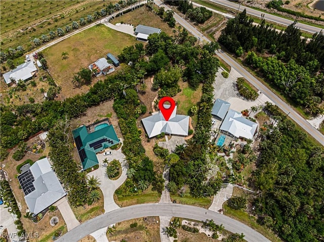 aerial view of property's location