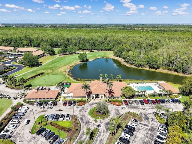13111 Cross Creek Blvd Unit 208, Fort Myers, FL 33912 - aerial overview of property's location with a heavily wooded area, a golf club, and a large body of water