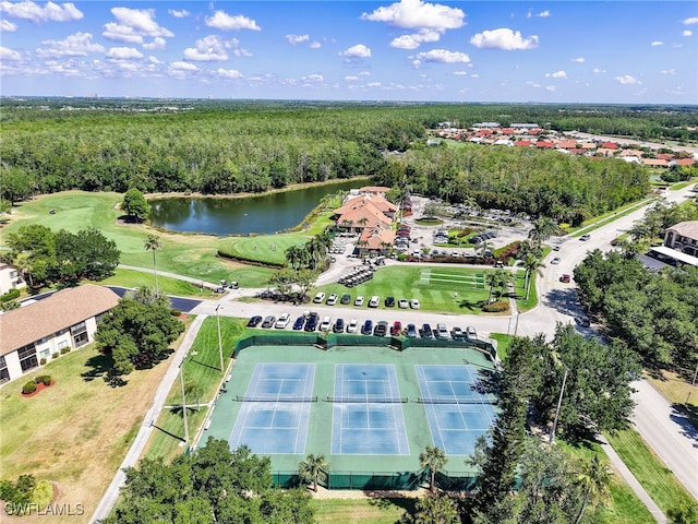 13111 Cross Creek Blvd Unit 208, Fort Myers, FL 33912 - bird's eye view of a large body of water, a heavily wooded area, and a local golf course