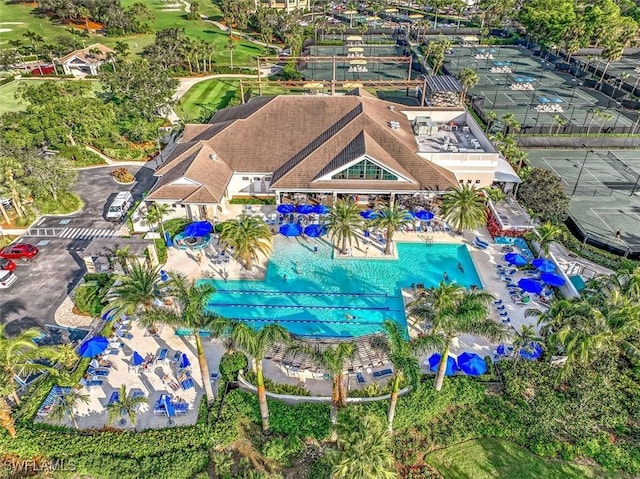 26271 Devonshire Ct Unit 202, Bonita Springs, FL 34134 - aerial view of a pool area