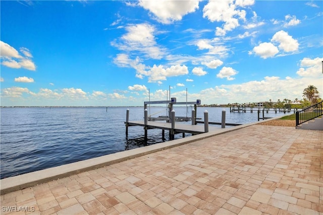 15411 Catalpa Cove Ln, Fort Myers, FL 33908 - view of dock featuring a water view and boat lift
