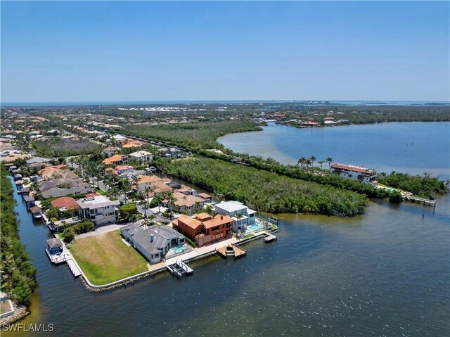 15411 Catalpa Cove Ln, Fort Myers, FL 33908 - aerial view with a water view and a residential view