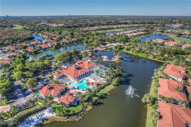 10910 Santa Margherita Rd Unit 101, Estero, FL 34135 - aerial view of residential area featuring a large body of water and a pool