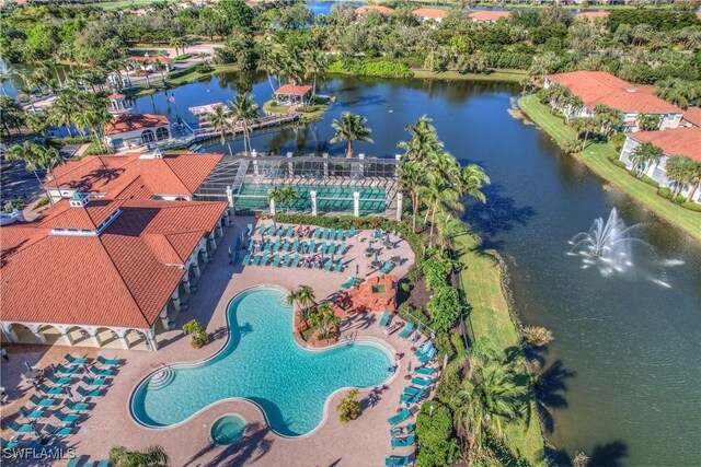 10910 Santa Margherita Rd Unit 101, Estero, FL 34135 - bird's eye view of a large body of water