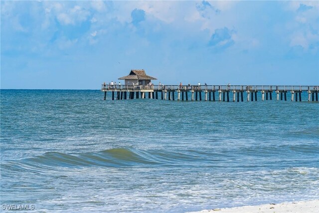 2232 Longboat Dr, Naples, FL 34104 - water view featuring a pier