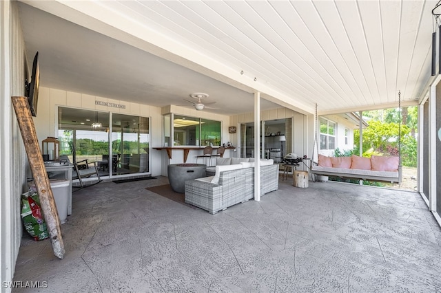 217 W Del Monte Ave, Clewiston, FL 33440 - exterior space with ceiling fan and outdoor lounge area