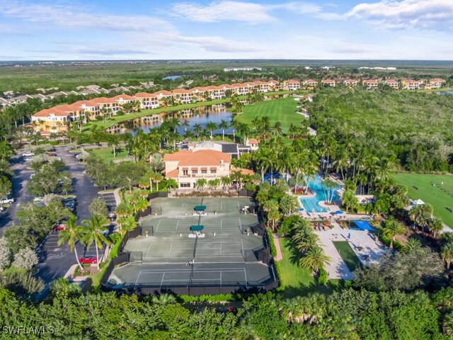 1264 Rialto Way Unit 201, Naples, FL 34114 - aerial view with a water view