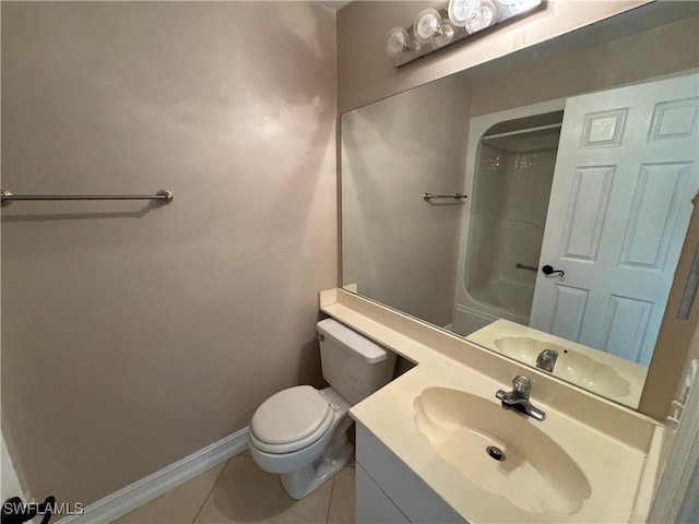 388 Belina Dr Unit 6, Naples, FL 34104 - full bath featuring toilet, a shower, vanity, tile patterned floors, and baseboards