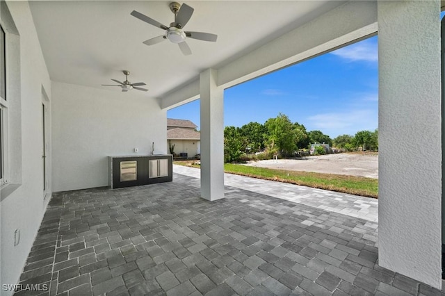 3631 68th Ave NE, Naples, FL 34120 - view of patio / terrace with ceiling fan