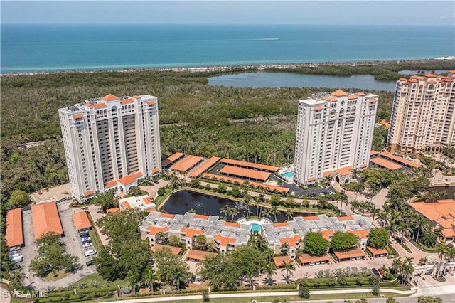 drone / aerial view of a large body of water